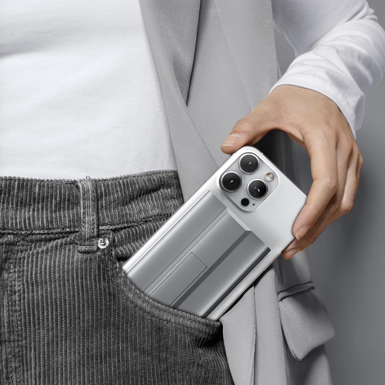 LULULOOK Banco de energía de carga rápida para iPhone, cargador de batería portátil de 10000 mAh con soporte ajustable, cargador magnético