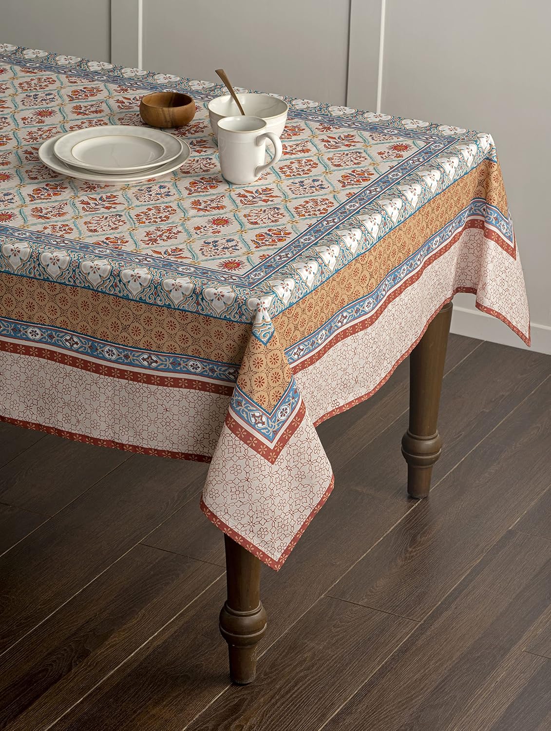 Maison d’ Hermine Mantel 100% algodón para mesas cuadradas de cocina, comedor, fiestas, bodas, Acción de GraciasNavidad (54 x 54 pulgadas),