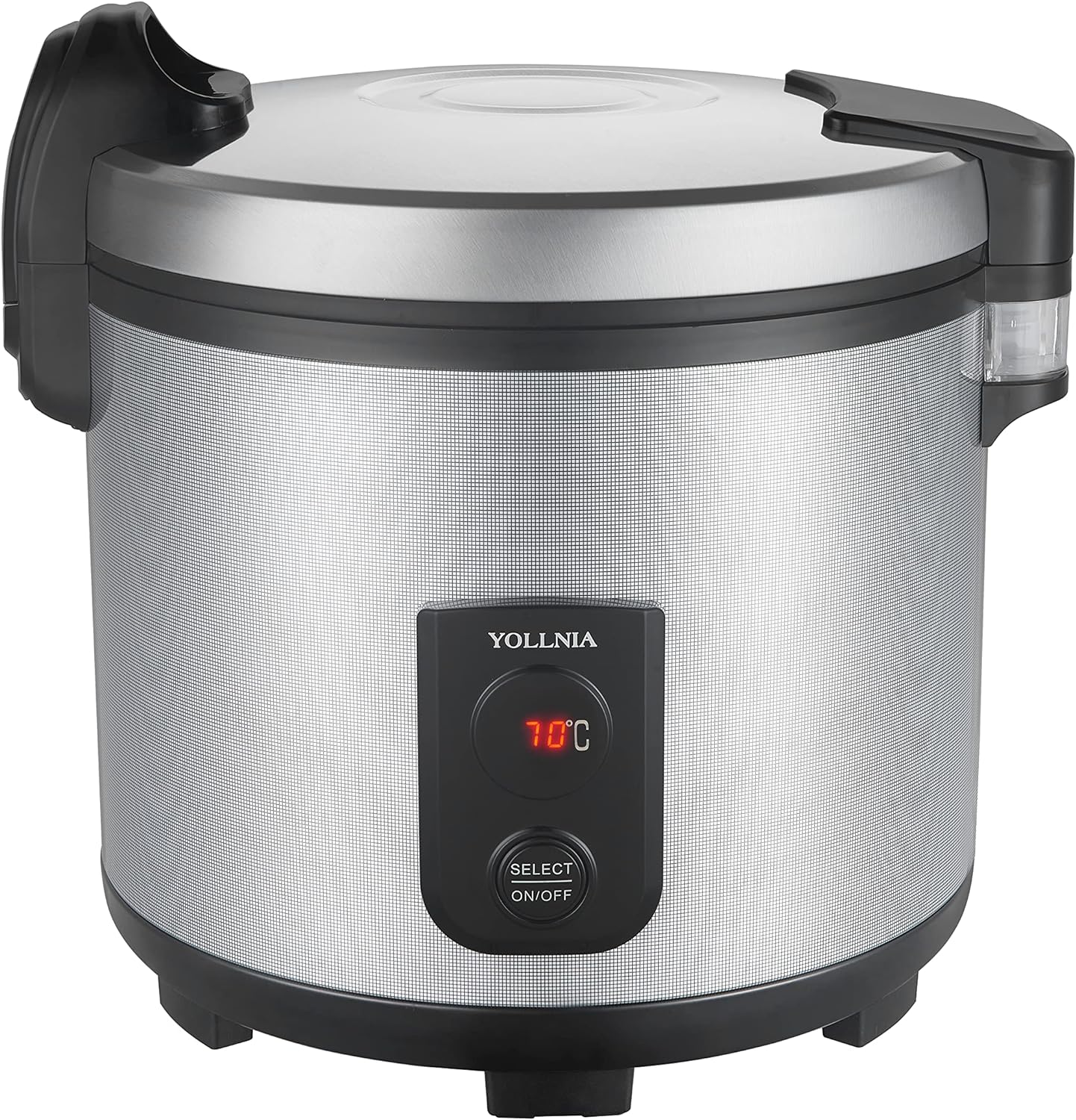 YOLLNIA Calentador de arroz comercial (no es una cocina) portátil de 18.1 cuartos de galón  100 tazas de alimentos y arroz  122  – 178  temperatura