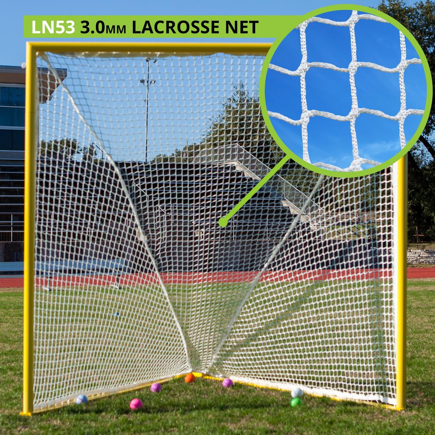 Champion Sports Lacrosse Goal Nets reemplazo de red de nailon de tamaño oficial, múltiples estilos