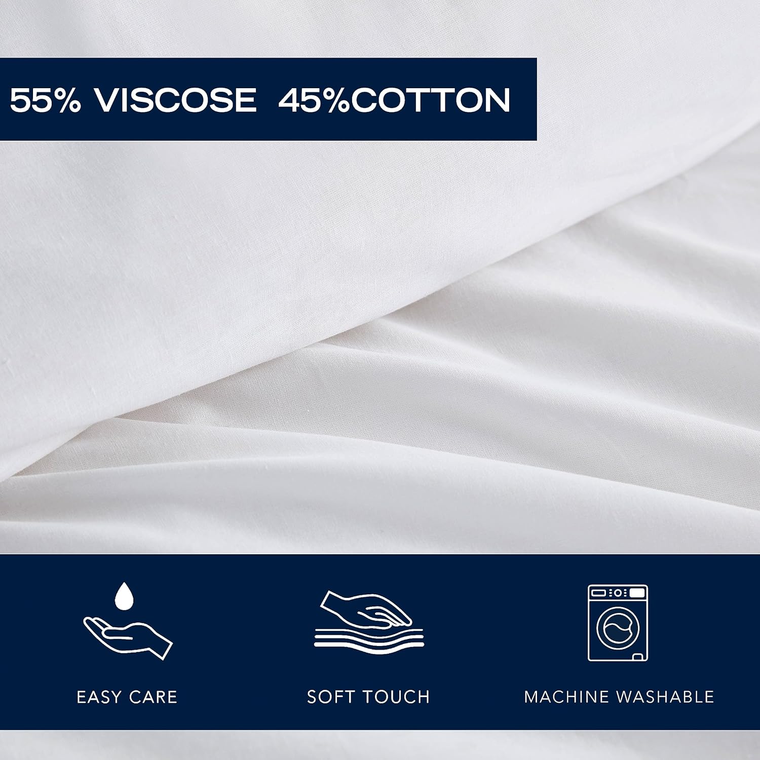 Nautica – Juego de funda de edredón tamaño King, ropa de cama suave con fundas a juego, decoración bordada inspirada en el hotel (azul marino Alden,