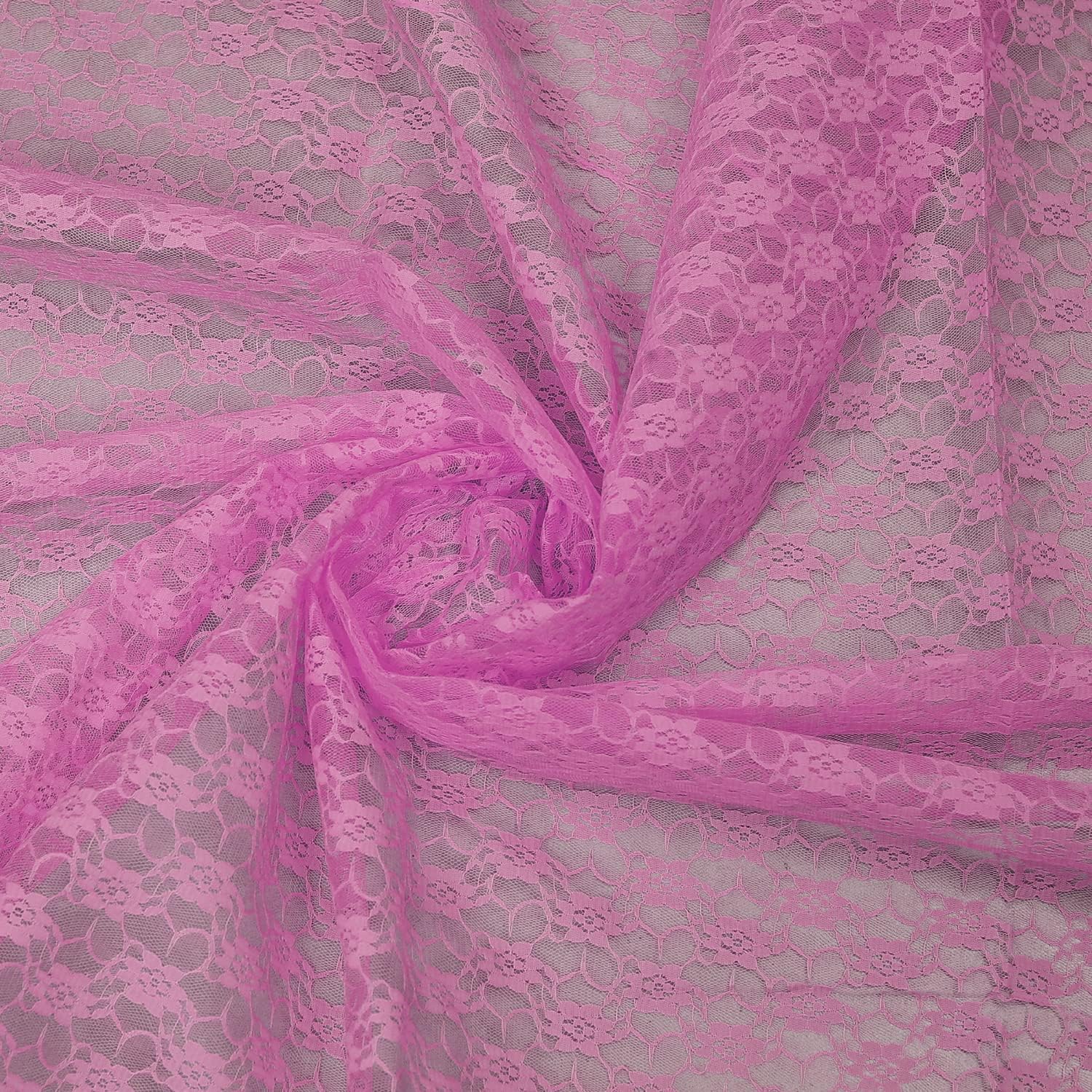 MDS – Paquete de 10 yardas de tela de encaje Raschel sólida, perno de tela de encaje vintage para vestido de novia, moda, manualidades,