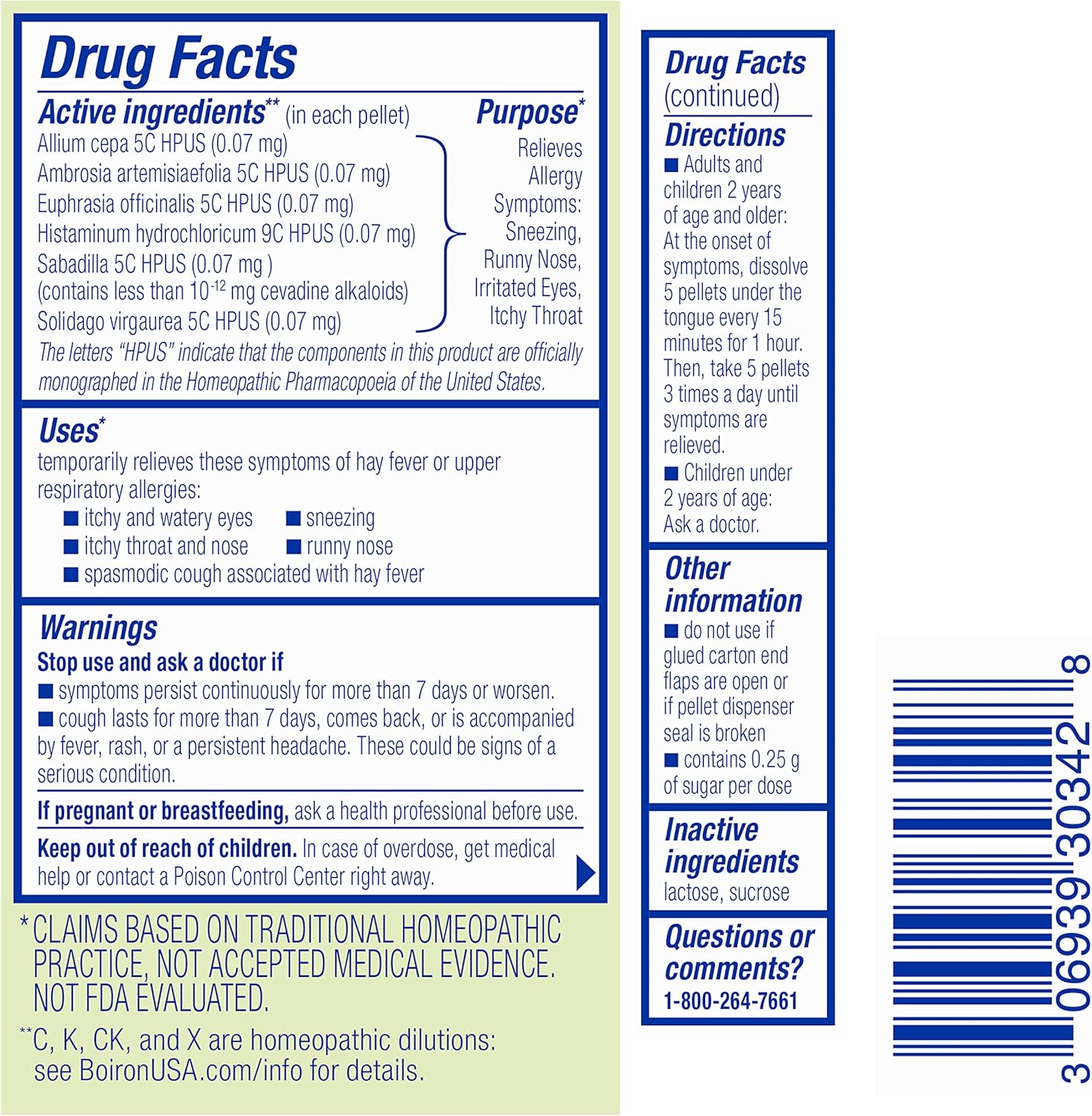 Boiron AllergyCalm On The Go para aliviar la alergia y la fiebre del heno síntomas de estornudos, secreción nasal y picazón en los ojos o garganta,