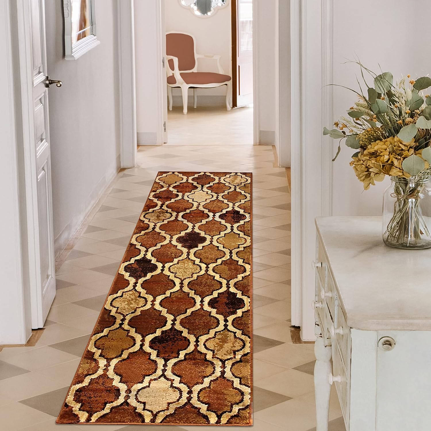 Superior Alfombra de área pequeña para interiores, con respaldo de yute, perfecta para sala de estarcomedor, dormitorio, oficina, cocina, entrada,