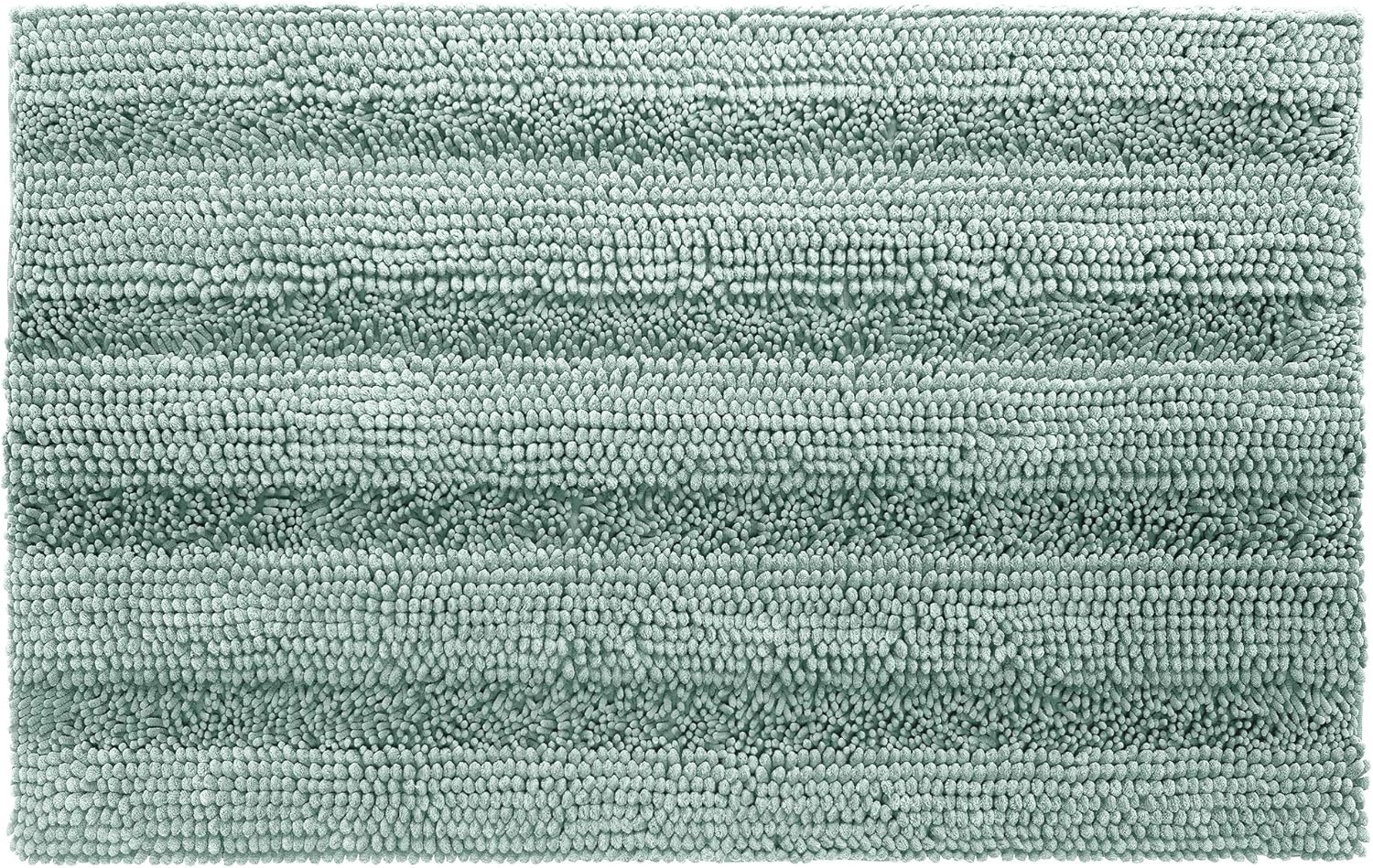 Alfombra de baño de felpilla, suave y absorbente antideslizante alfombra de baño, alfombra de felpa para bañera y ducha, lavable a máquina