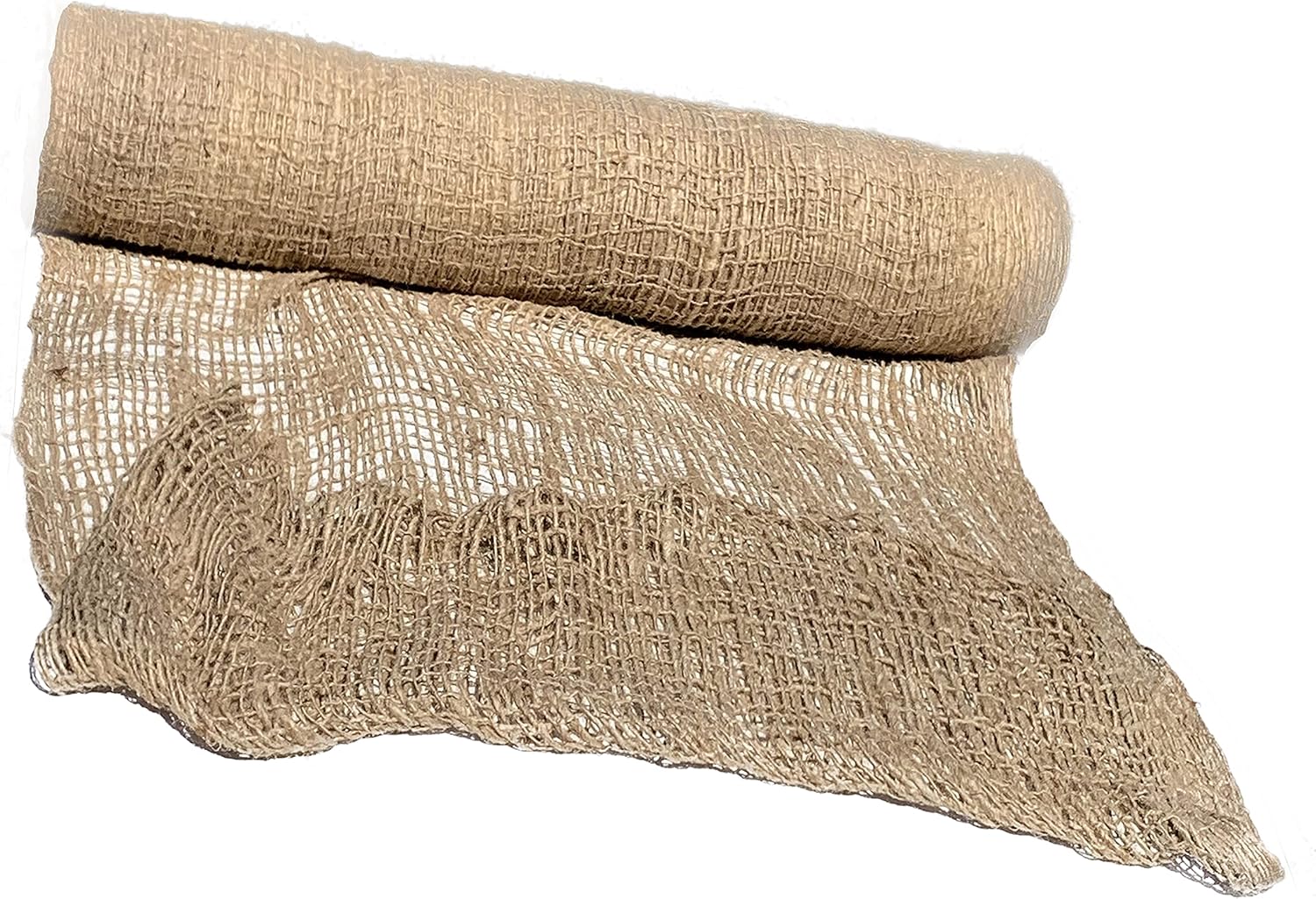 Rollo de tela de barrera de arpillera para evitar malas hierbas, 100% yute, rollo de 225 pies de largo x 48 pulgadas de ancho, manta de malla de