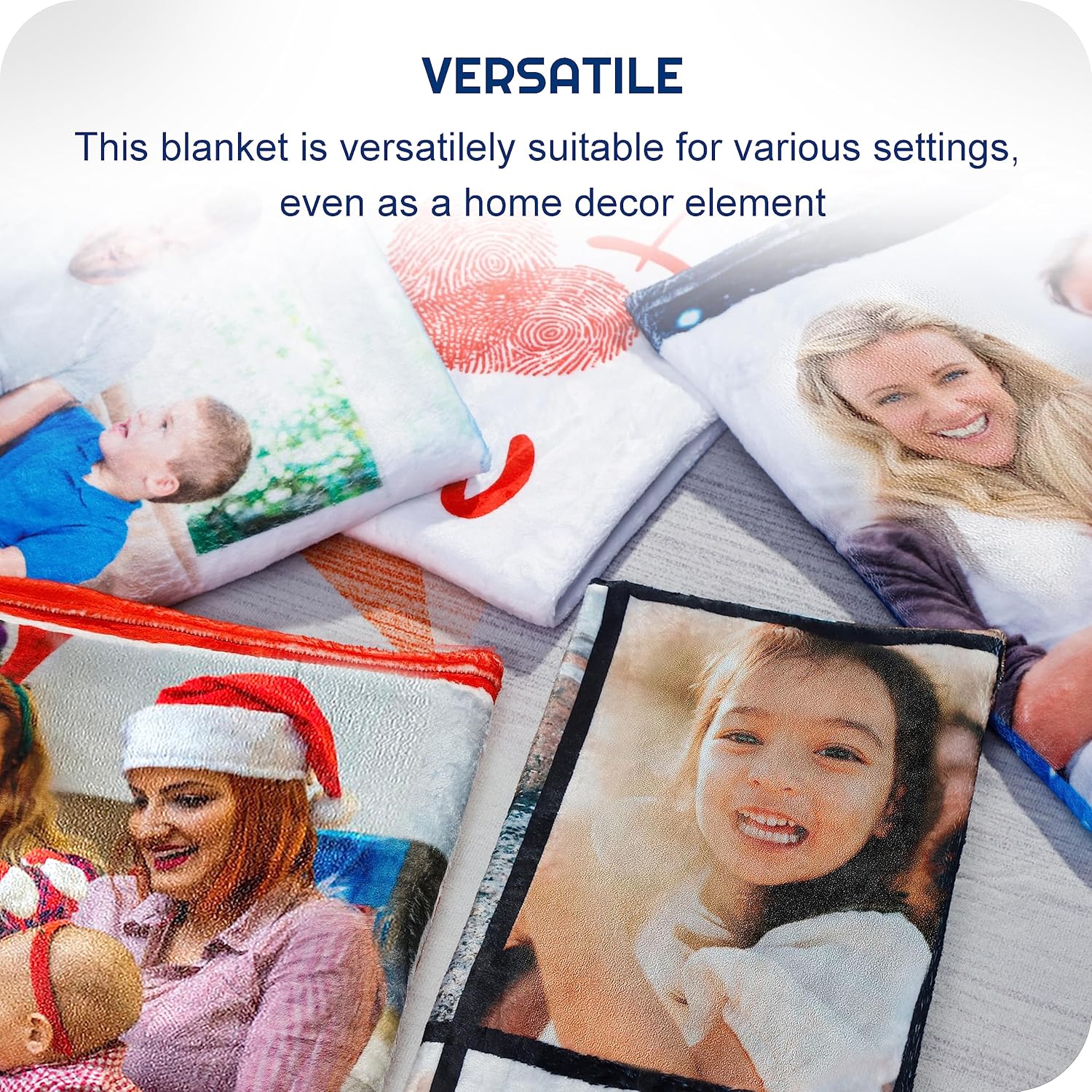Mantas personalizadas con fotos, manta personalizada de collage de fotos, suave, con mis propias fotos, regalos personalizados para Navidad,