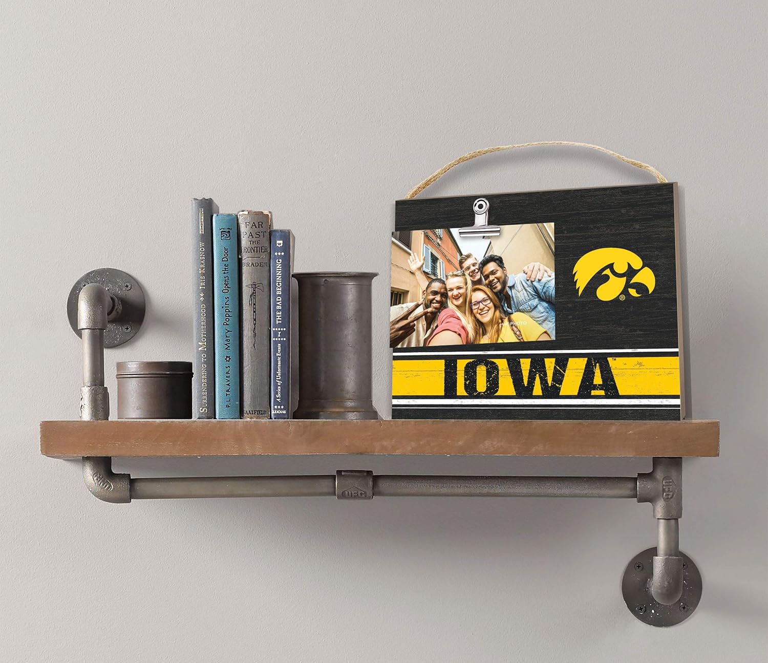 Iowa Hawkeyes Clip It Team Colore – Marco de fotos con logotipo, multicolor