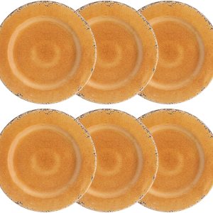 UP ware – Juego de 6 platos llanos de melamina, sin BPA, aptos para lavavajillas, platos redondos para plato principal, pasta y ensalada, platos UP ware – Juego de 6 platos llanos de melamina, sin BPA, aptos para lavavajillas, platos redondos para plato principal, pasta y ensalada, platos