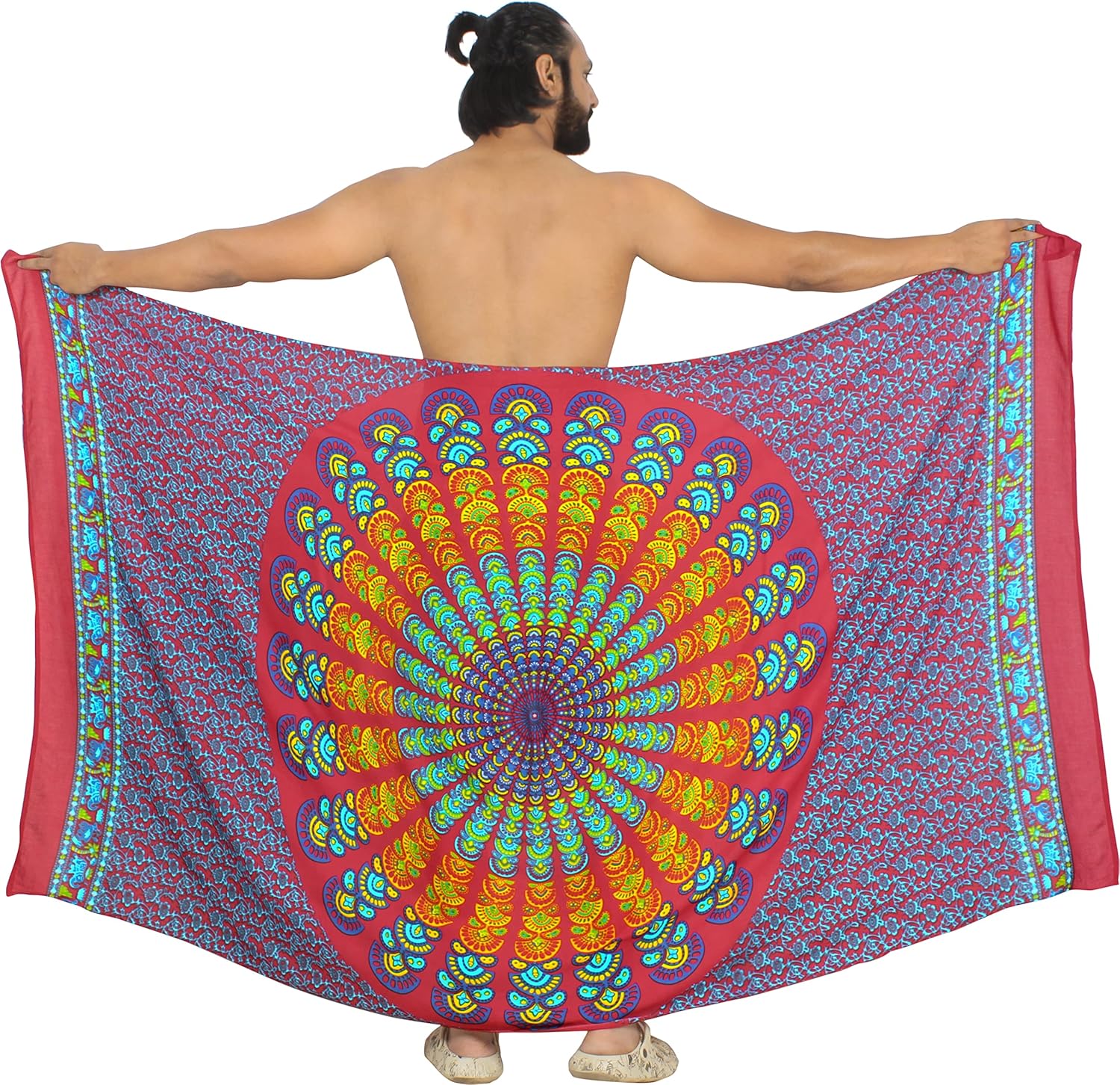 LA LEELA Men’s Sarong Beach Swim Cover Up Wraps