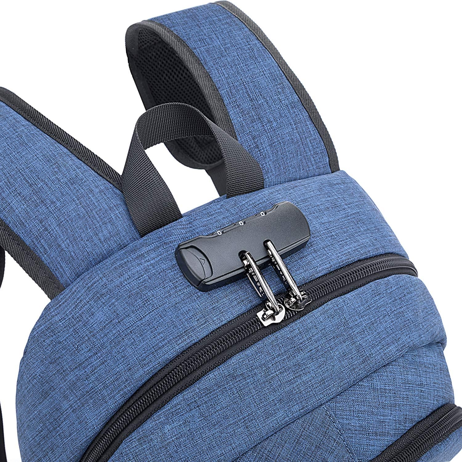 Tzowla, mochila de negocios para computadora portátil antirrobo, con puerto de carga USB y bloqueo de 15,6 pulgadas para mujeres y hombres, mochila