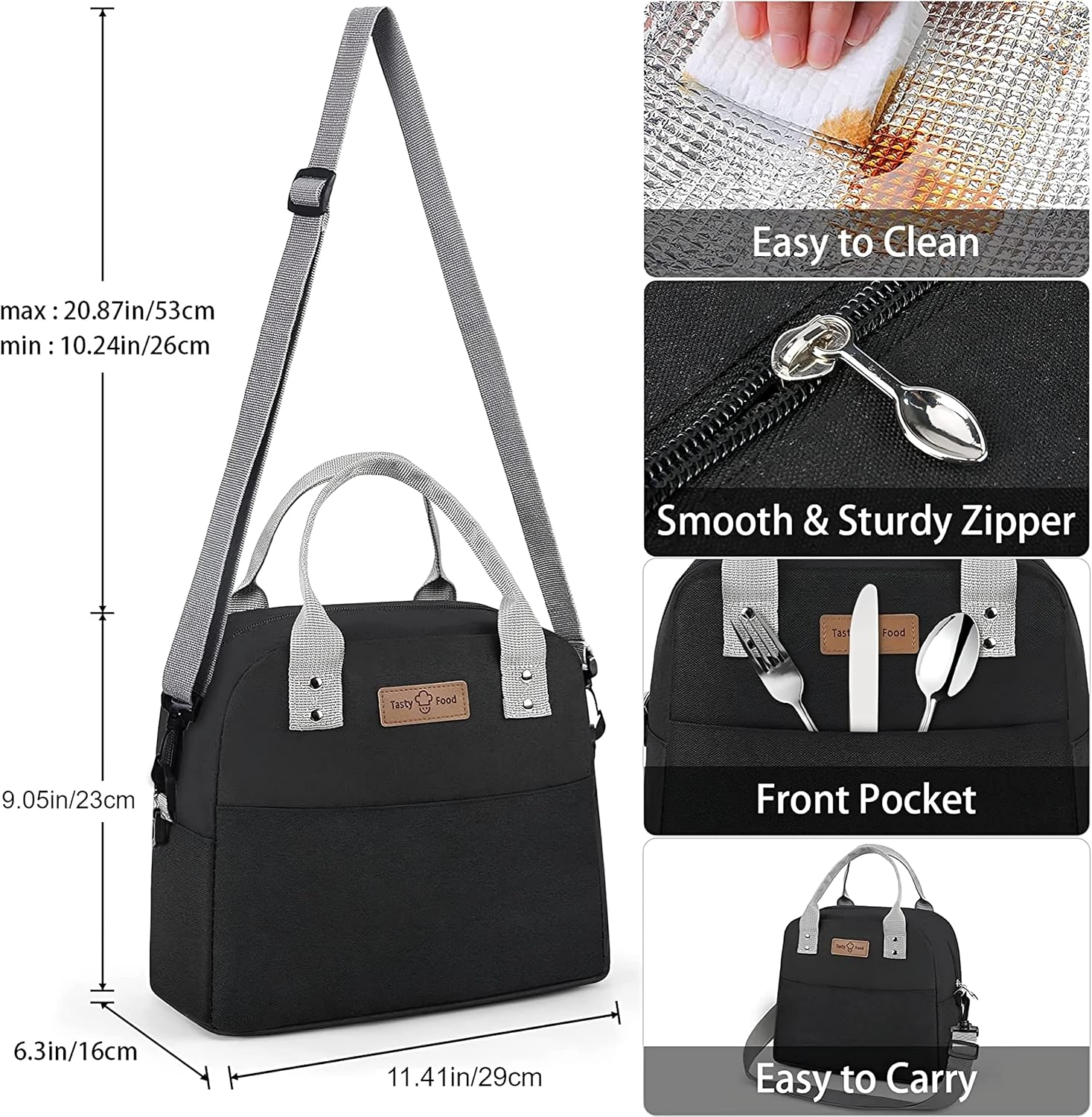 Bolsa de almuerzo multicolor portátil con película de aluminio Bolsa térmica de picnic más fresco