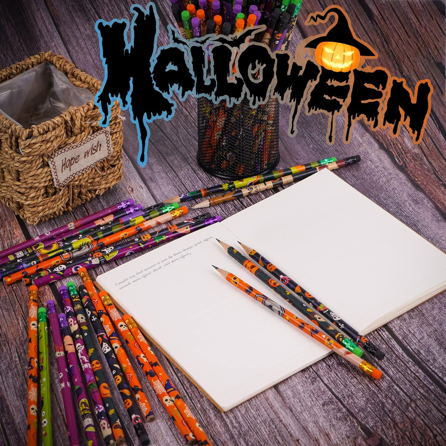 100 lápices de Halloween, lápices perfumados, lápices escolares, 10 estilos olorosos, lápices de colores con elementos de frutas para profesores,