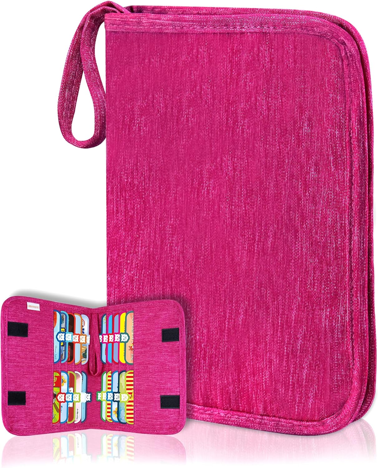 Carpeta de tarjetas compatible con tarjetas de jugador Yoto, 20 bolsillos para hasta 60 tarjetas, carpetas portátiles de álbum de tarjetas,