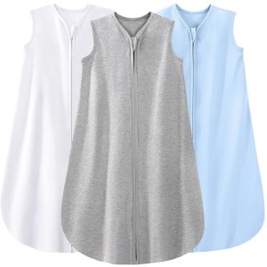 Yoofoss Saco de dormir para bebé de 3 a 6 meses, 100% algodón, 0.5 TOG, saco de dormir para bebé, cremallera de 2 vías, paquete de 3 unidades, Yoofoss Saco de dormir para bebé de 3 a 6 meses, 100% algodón, 0.5 TOG, saco de dormir para bebé, cremallera de 2 vías, paquete de 3 unidades,