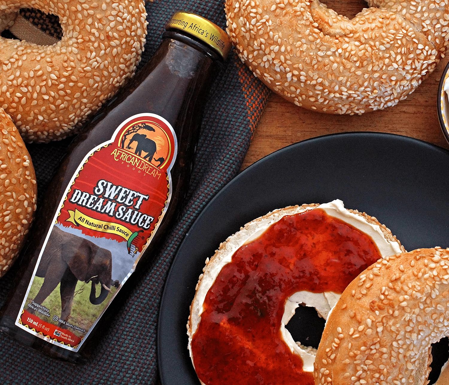 African Dream Foods Paquete de regalo de salsa picante  Pimienta fantasma africana, chile ojo de pájaro, braai sureño, dulce sueño, limón y ajo