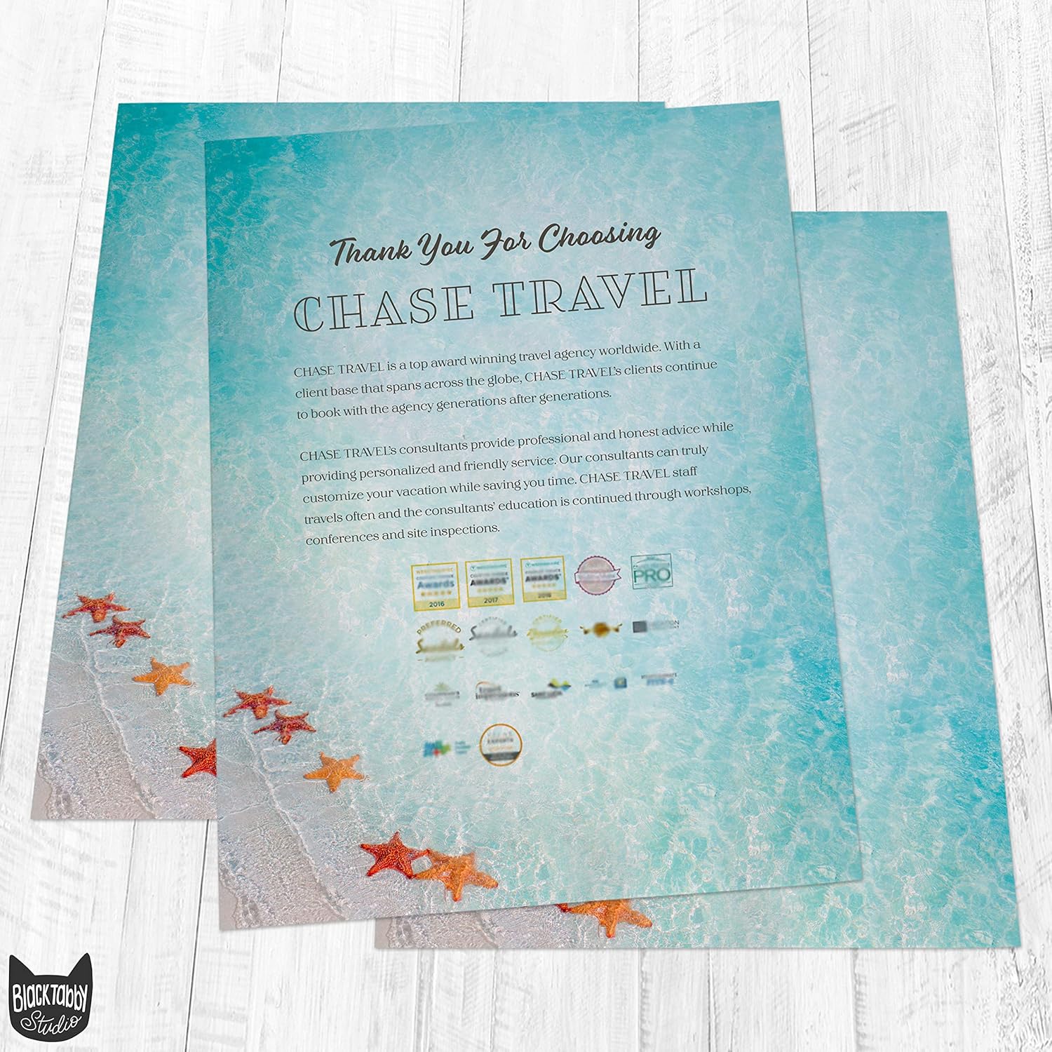 Starfish in the Sand Beach Papel estacionario  60 hojas  Papel de impresora tropical con membrete oceánico para invitaciones de fiesta, anuncios,