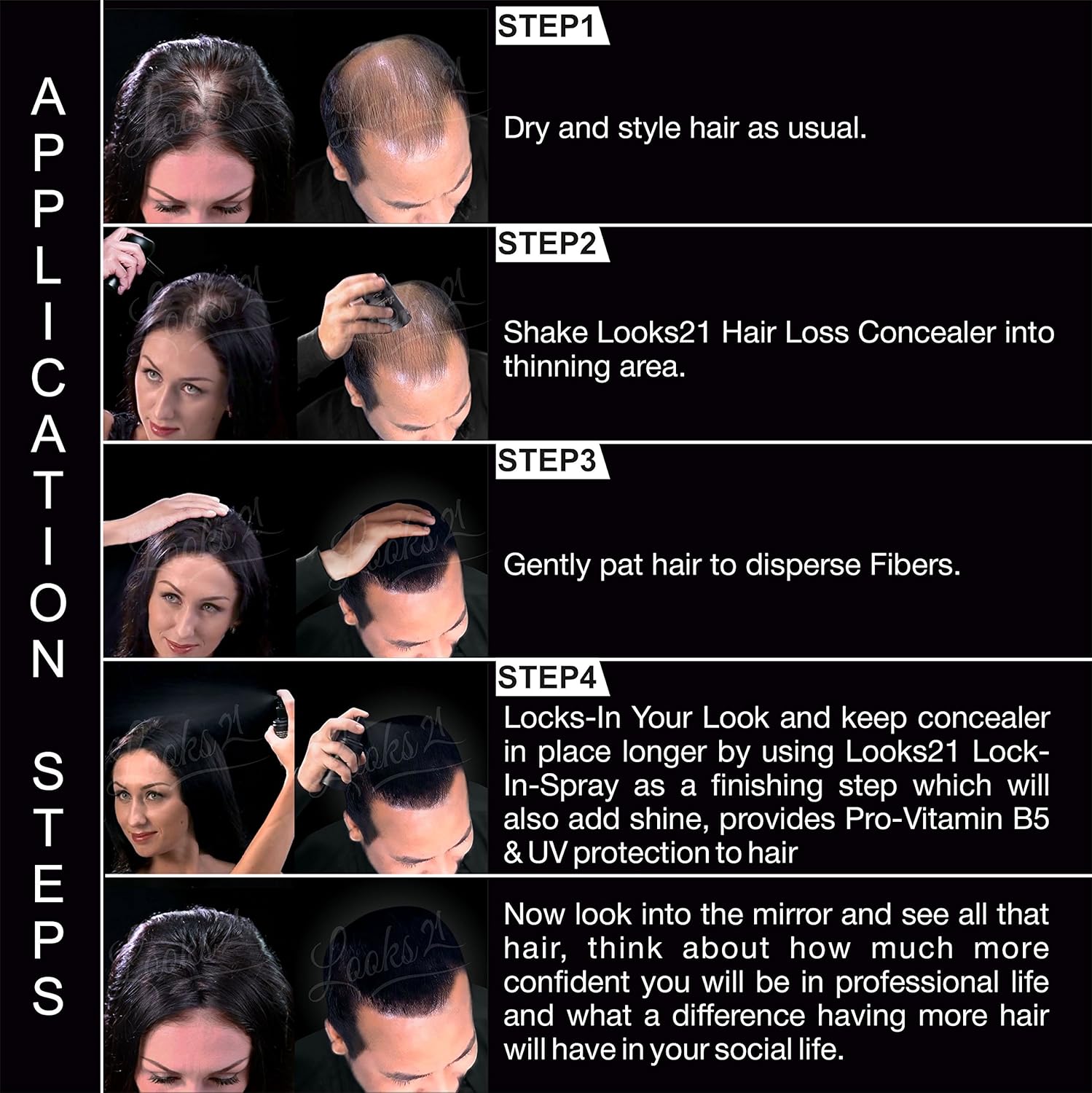 Corrector de pérdida de cabello (0.42 oz, negro)