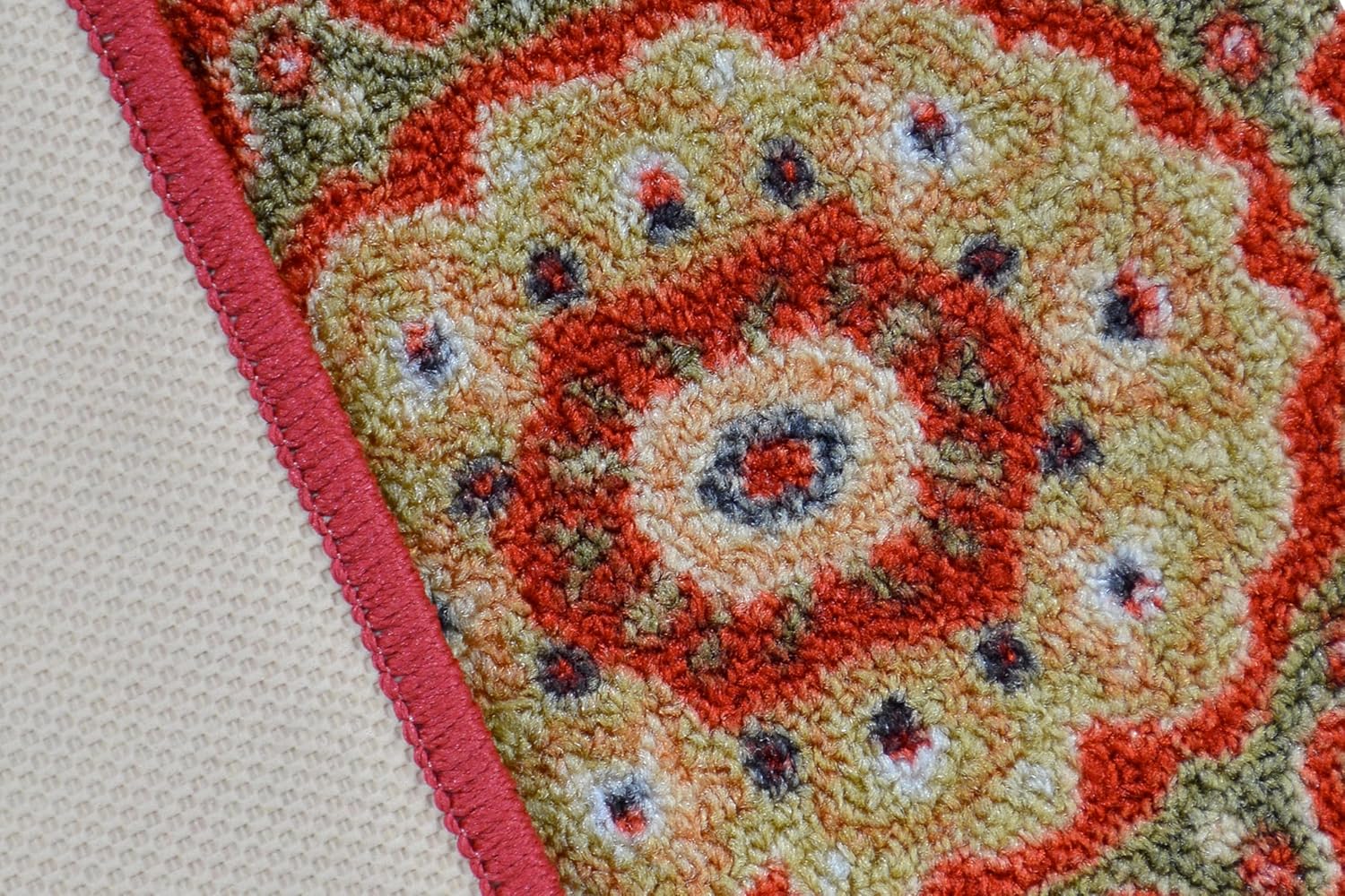 Alfombra de pasillo de tamaño personalizado, diseño de medallón persa oriental rojo, alfombras extralargas para pasillos (36 pulgadas de ancho x