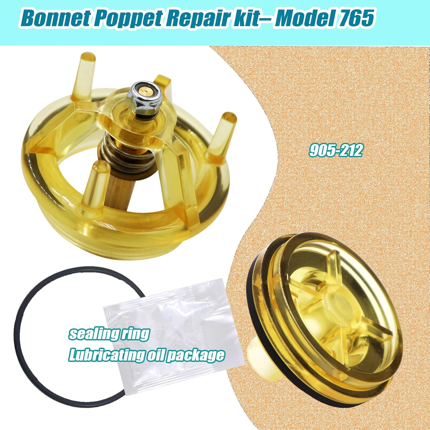 905-212 Kit de reparación de capó para Febco 765-1 pulgadas y 1-14 pulgadas Disyuntores de vacío y prevención de flujo posterior, FEBCO 765 PVB 1