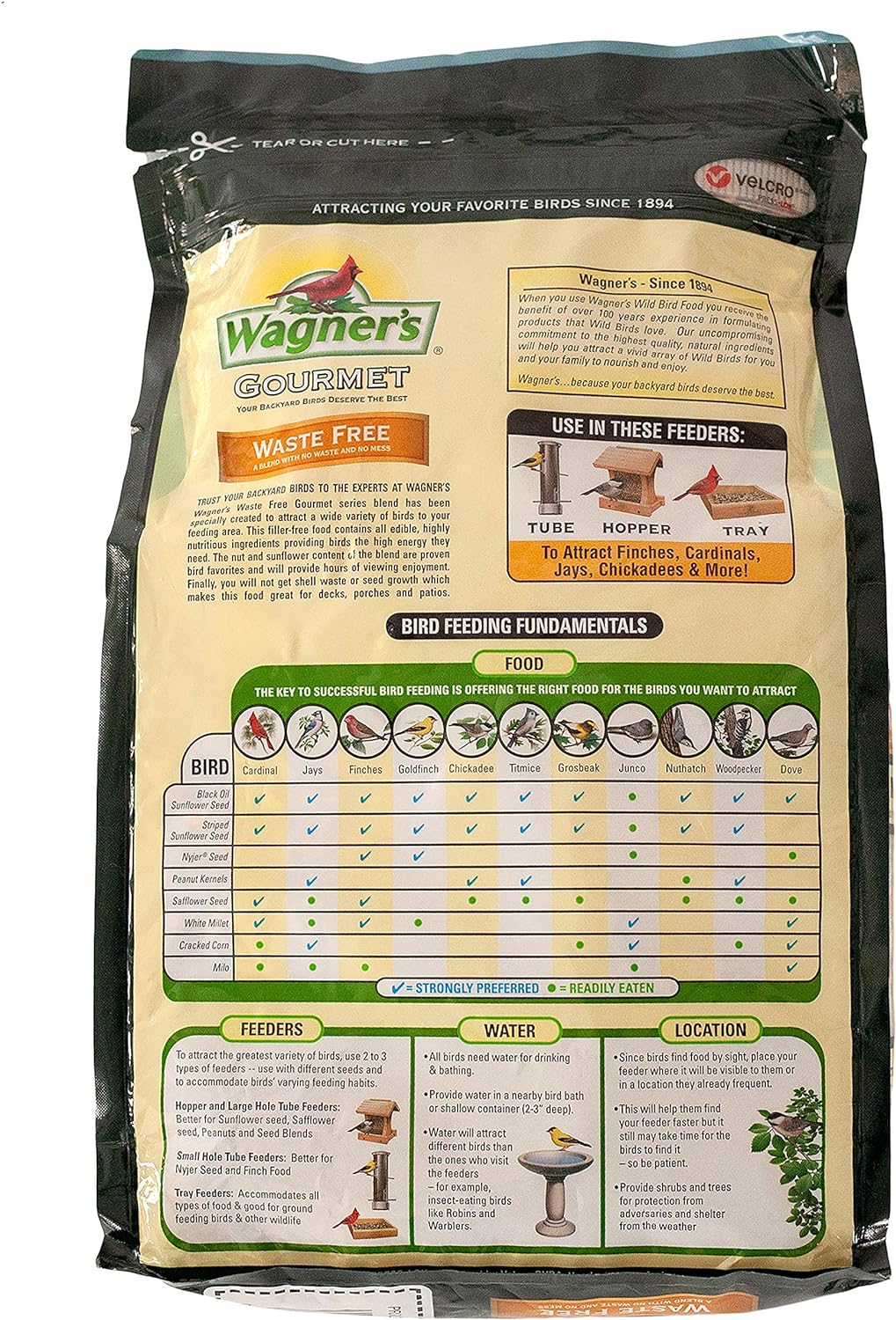 Wagner’s Paquete de comida para pájaros con mezcla cardenal y mezcla gourmet sin residuos (5 libras)