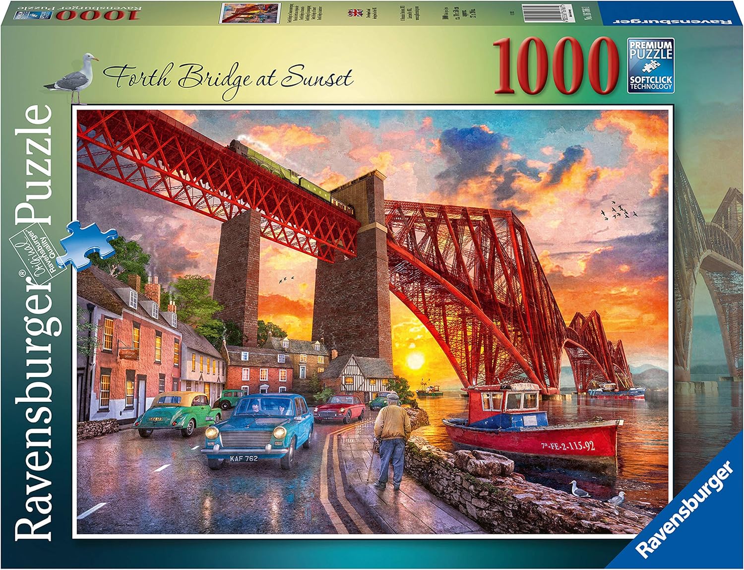 Ravensburger 16766 Forth Bridge at Sunset – Rompecabezas de 1000 piezas para adultos y niños a partir de 12 años