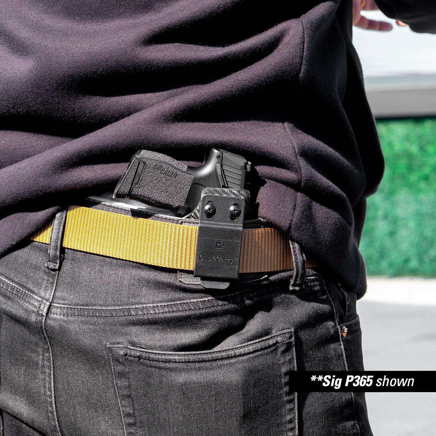 Clip & Carry IWB Kydex Funda para The Walther PPQ M2 4″ – Cintura interior ocultada Llevar – Retención de clic audible – Adjus. No puedo –