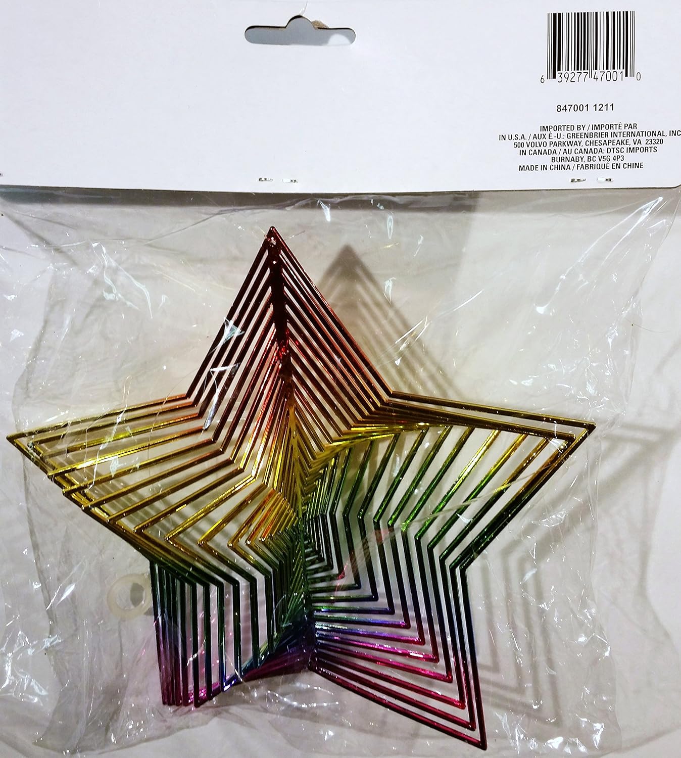 Decoración de jardín Wind Twister estrella arcoíris