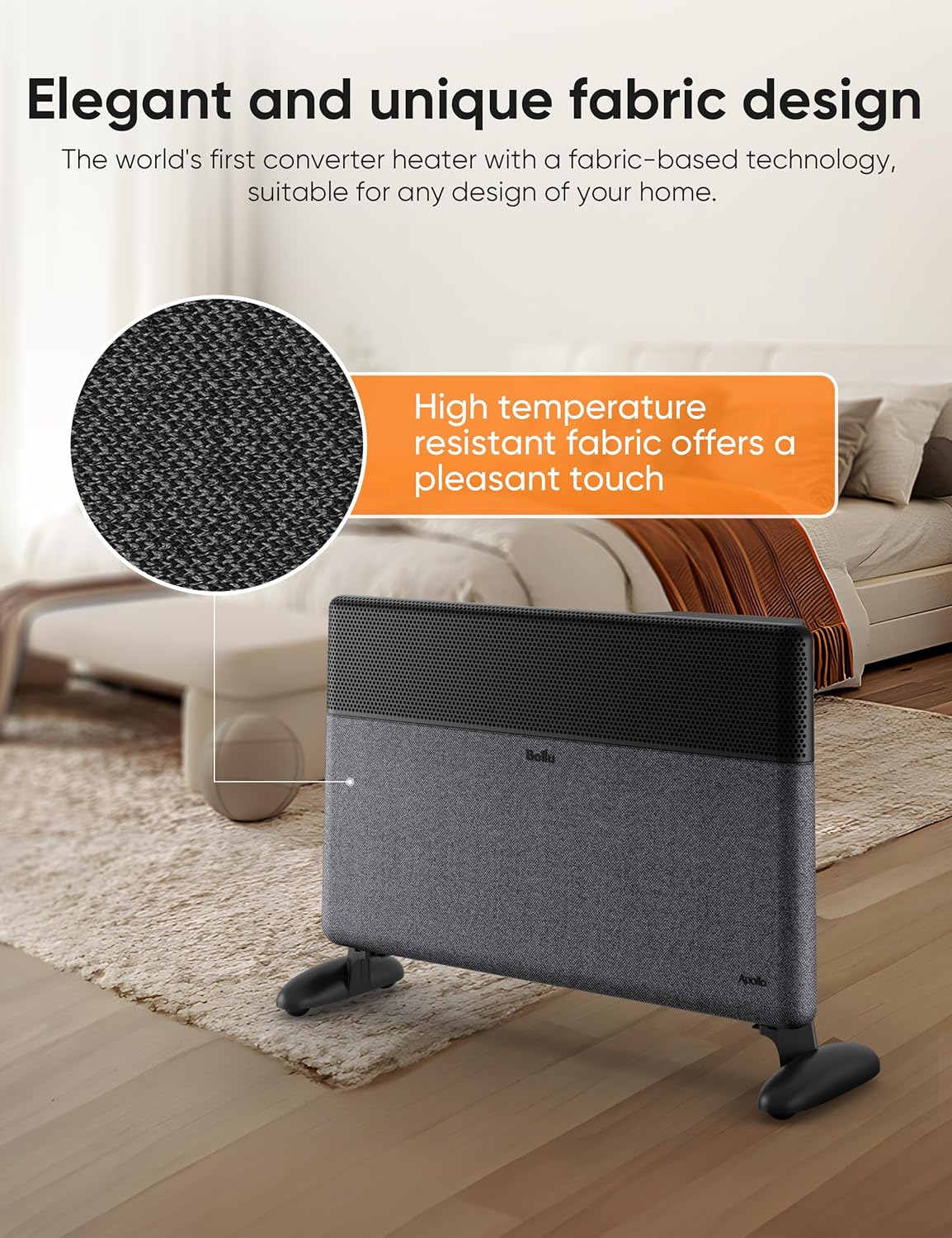 Ballu Calentadores de espacio con panel de convección para uso en interiores con termostato inteligente, temporizador de 24 horas, control WIFI y