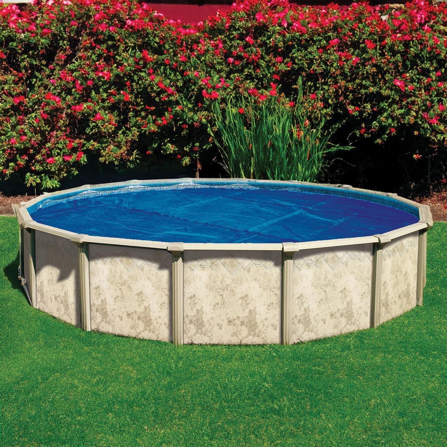 In The Swim Manta solar redonda premium Plus de 21 pies para piscina, 12 mil