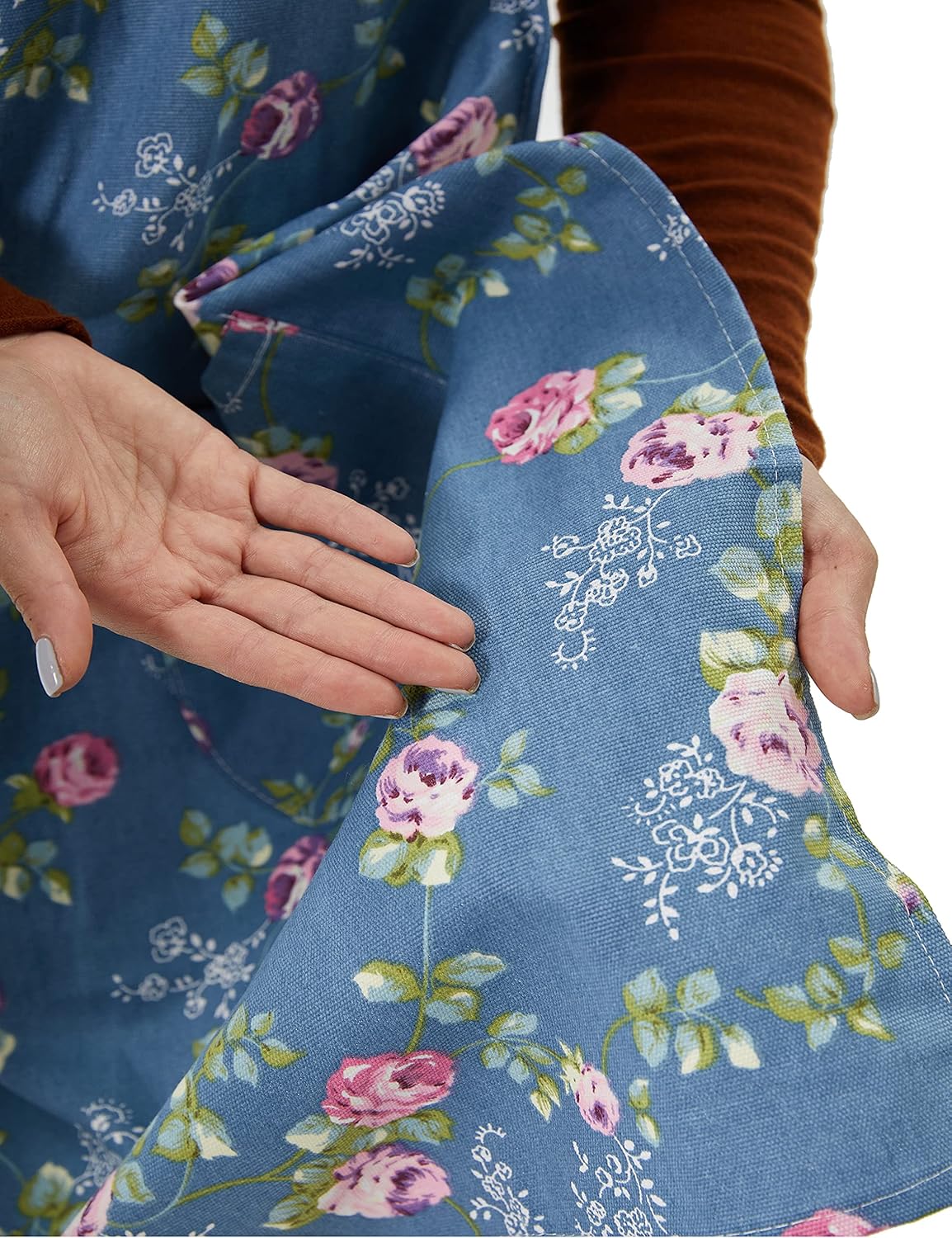 APRONNER Delantales de lino de algodón para mujer con bolsillos, lazos largos ajustables para cocinar, hornear, estilo vintage