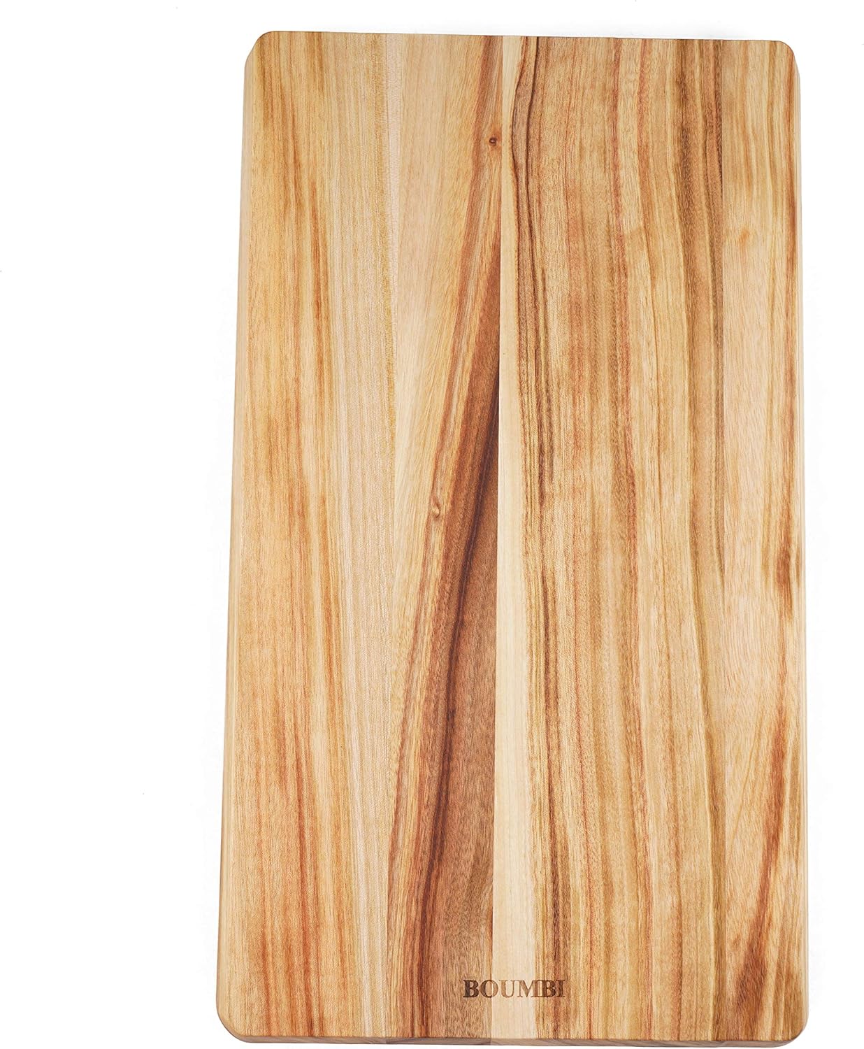 BOUMBI Tabla de cortar de madera de laurel de alcanfor fragante con borde biselado (15.55 x 9.05 x 1 pulgadas), mediana