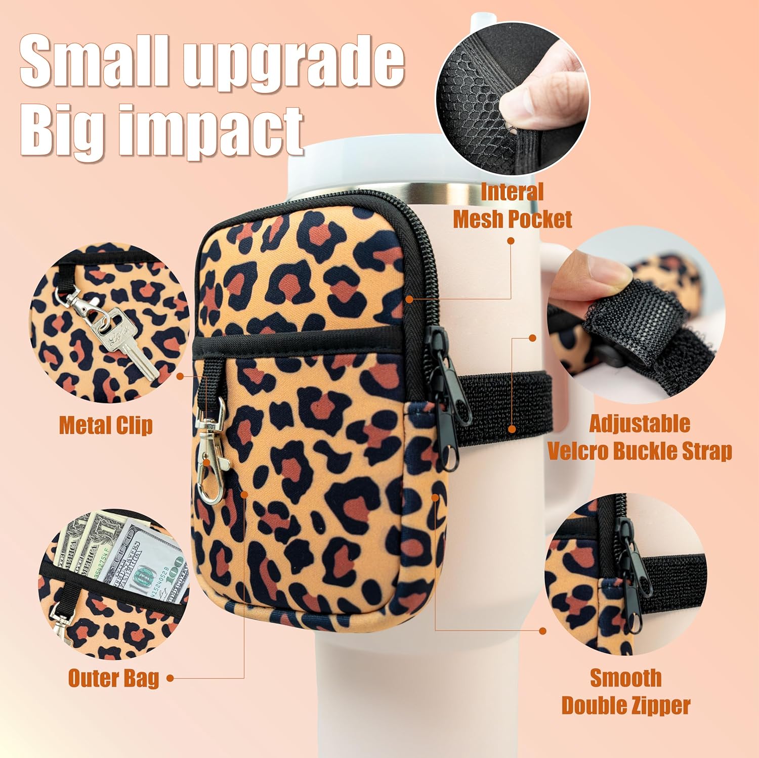 Axolotl Stanley Cup – Bolsa para botella de agua con llavero, accesorios para vasos Stanley de 3040 onzas con asa, vaso Stanley