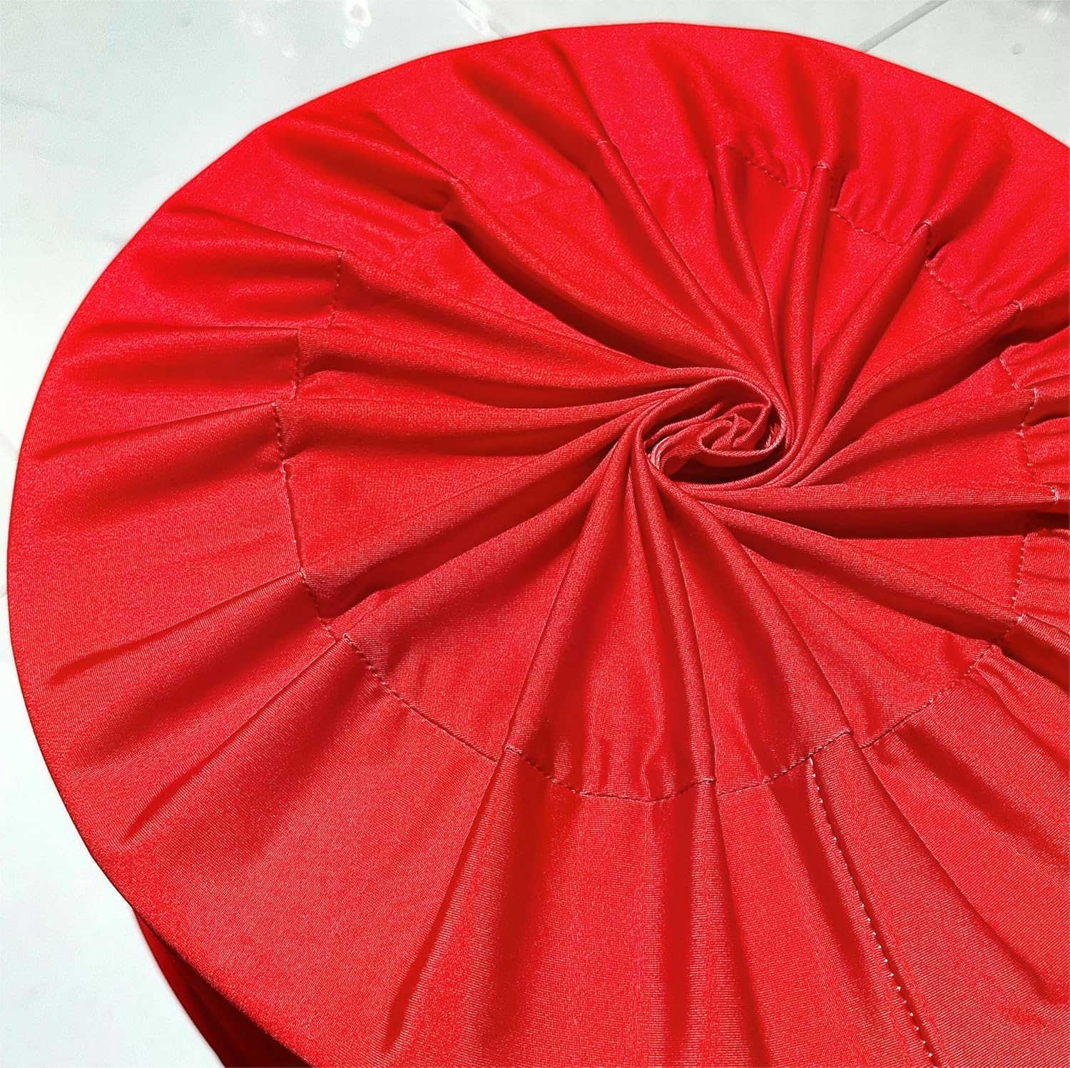 Cubiertas de pedestal redondas rojas sólidas para fiesta de cumpleaños, cubierta de zócalo rojo, cubierta de cilindro redondo de tela para baby
