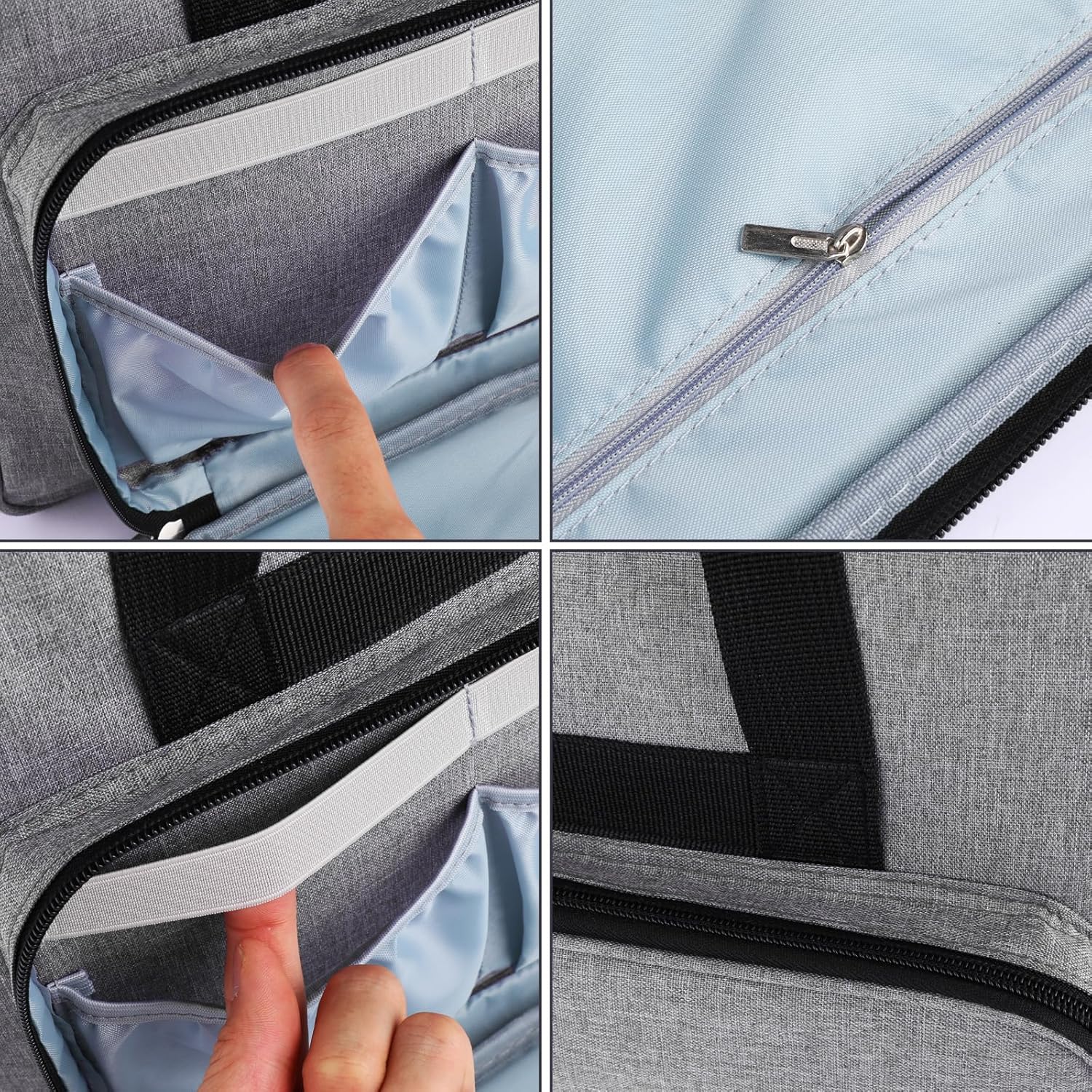 Estuche para máquina de coser, bolsa de transporte y organizador de accesorios, almacenamiento versátil, tamaño universal, estampado floral