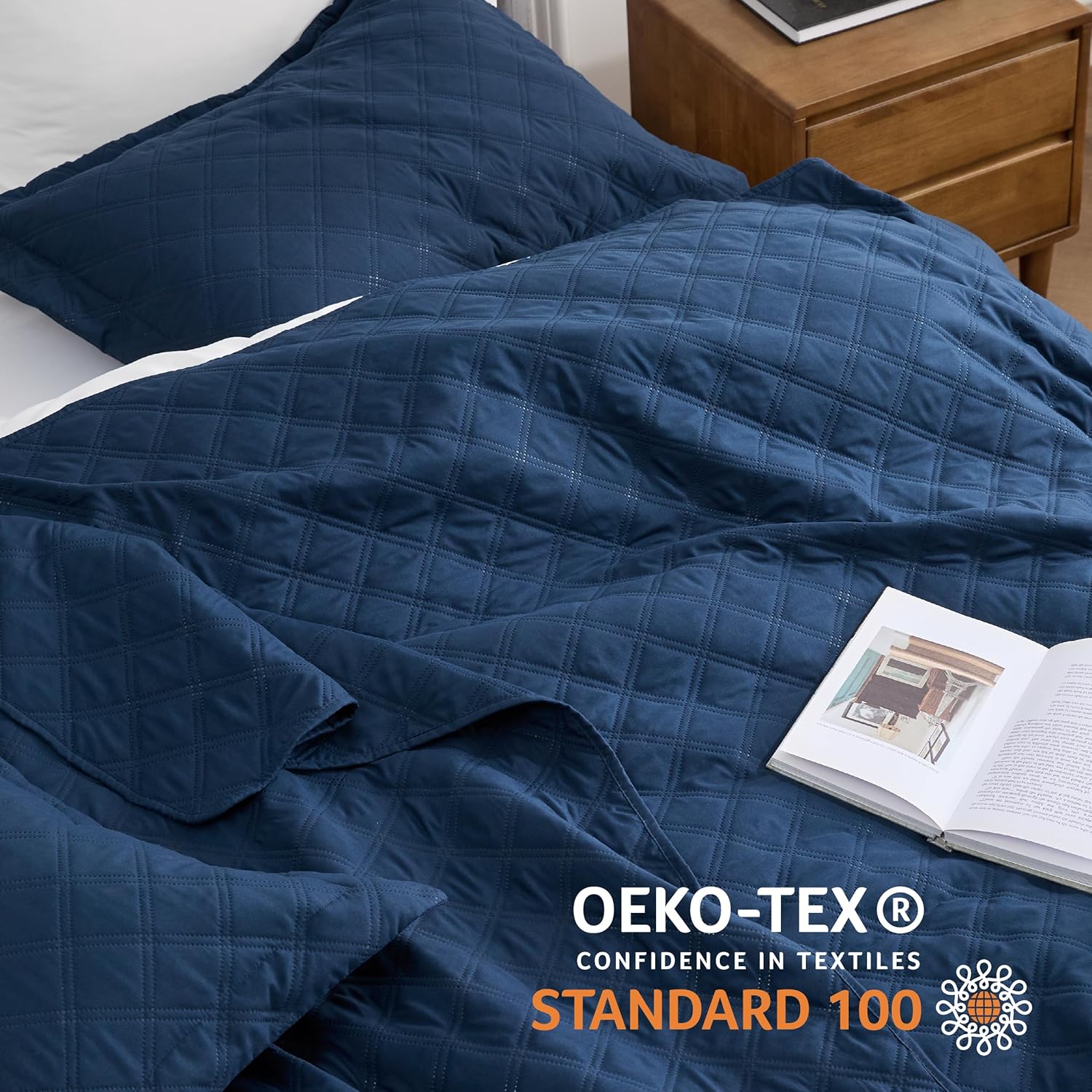 Bedsure – Juego de edredón de poliéster-diamante ultrasónico L1 106×96 US