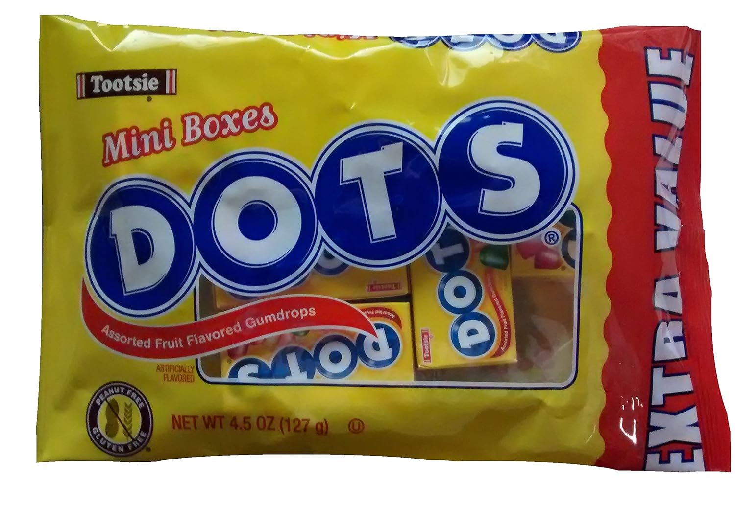 Tootsie Dots mini cajitas de gotitas de goma de frutas variadas