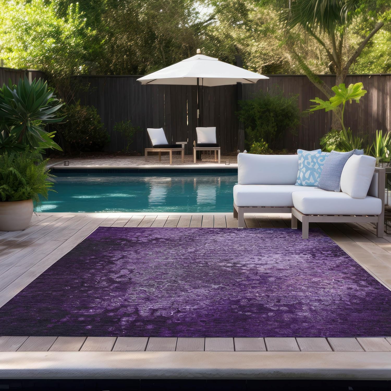 Addison Rugs Chantille ACN565 – Alfombra de área para interiores y exteriores, resistente a las manchas, lavable a máquina, no se desprende, para