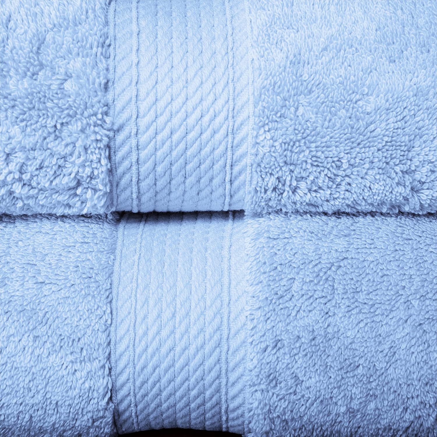 SUPERIOR Madison TS – Juego de 2 toallas de baño, color azul claro, 2 unidades