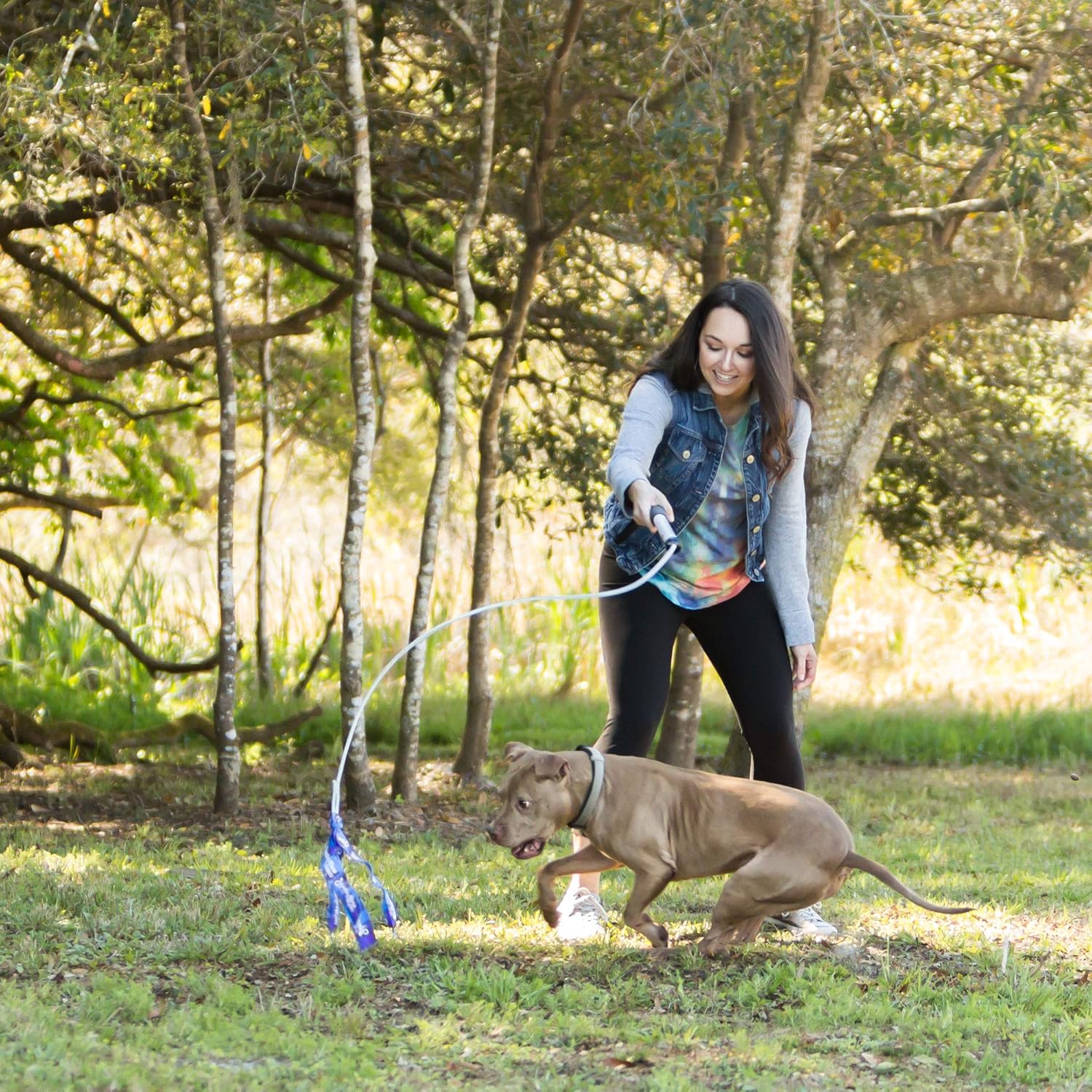 Flirt Pole V2  Juguete con señuelo duradero para perros, para diversión, obediencia entrenamiento y ejercicio