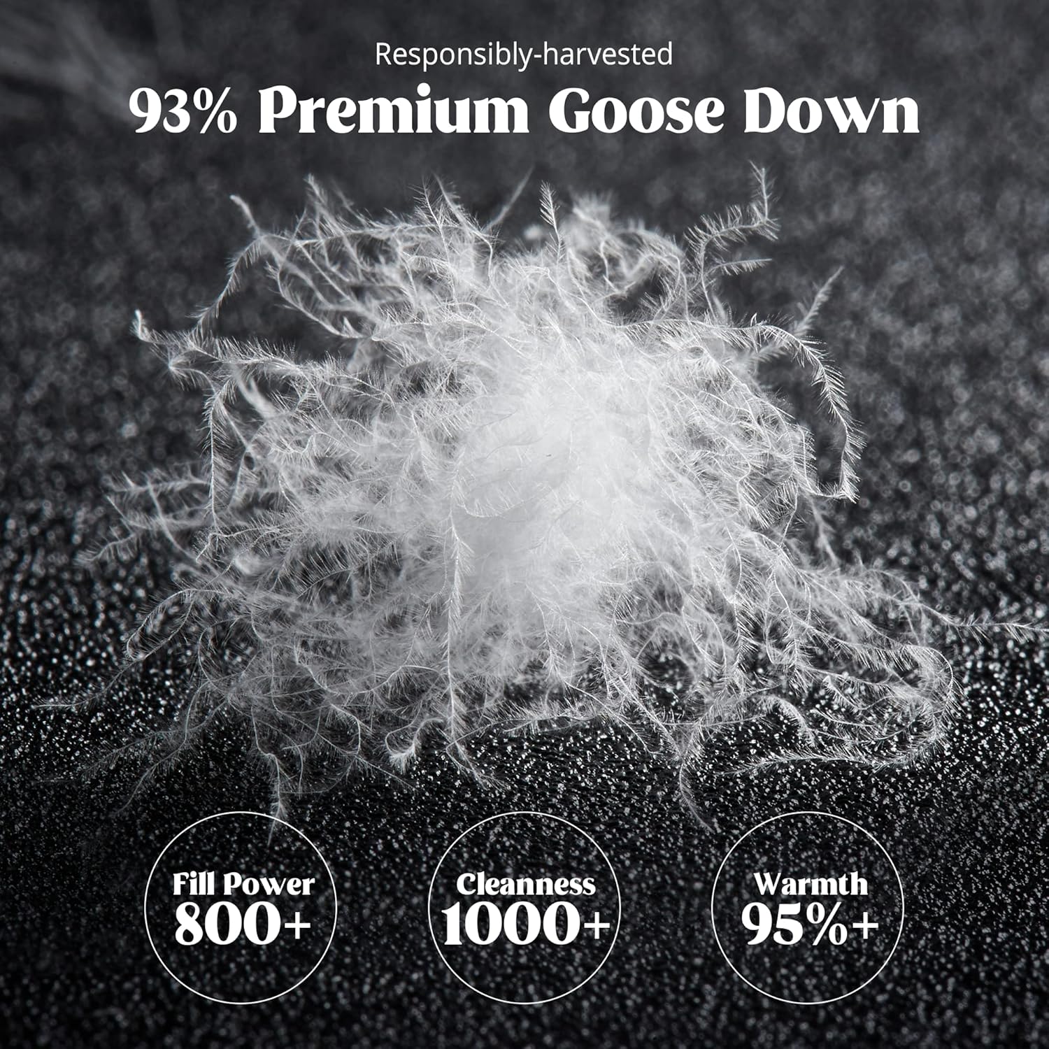 puredown Edredón de plumón de ganso, tamaño individual, relleno de 800 grados, plisado, cálido, relleno de plumón de ganso, relleno de 93% plumón de