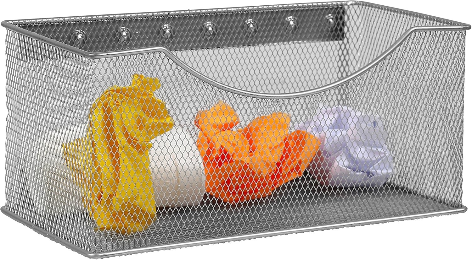 Ybmhome – Cesta de almacenamiento magnética de malla de alambre, contenedor de basura, bandeja de escritorio, organizador de suministros de oficina,
