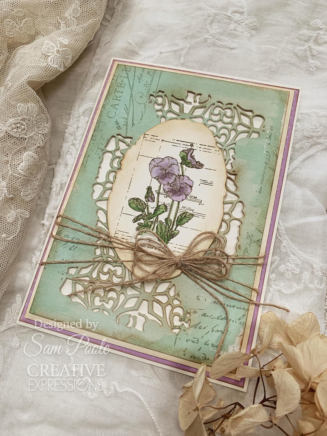 Juego de sellos transparentes 4 “X6” por Sam Poole-Faded Flora CEC1046