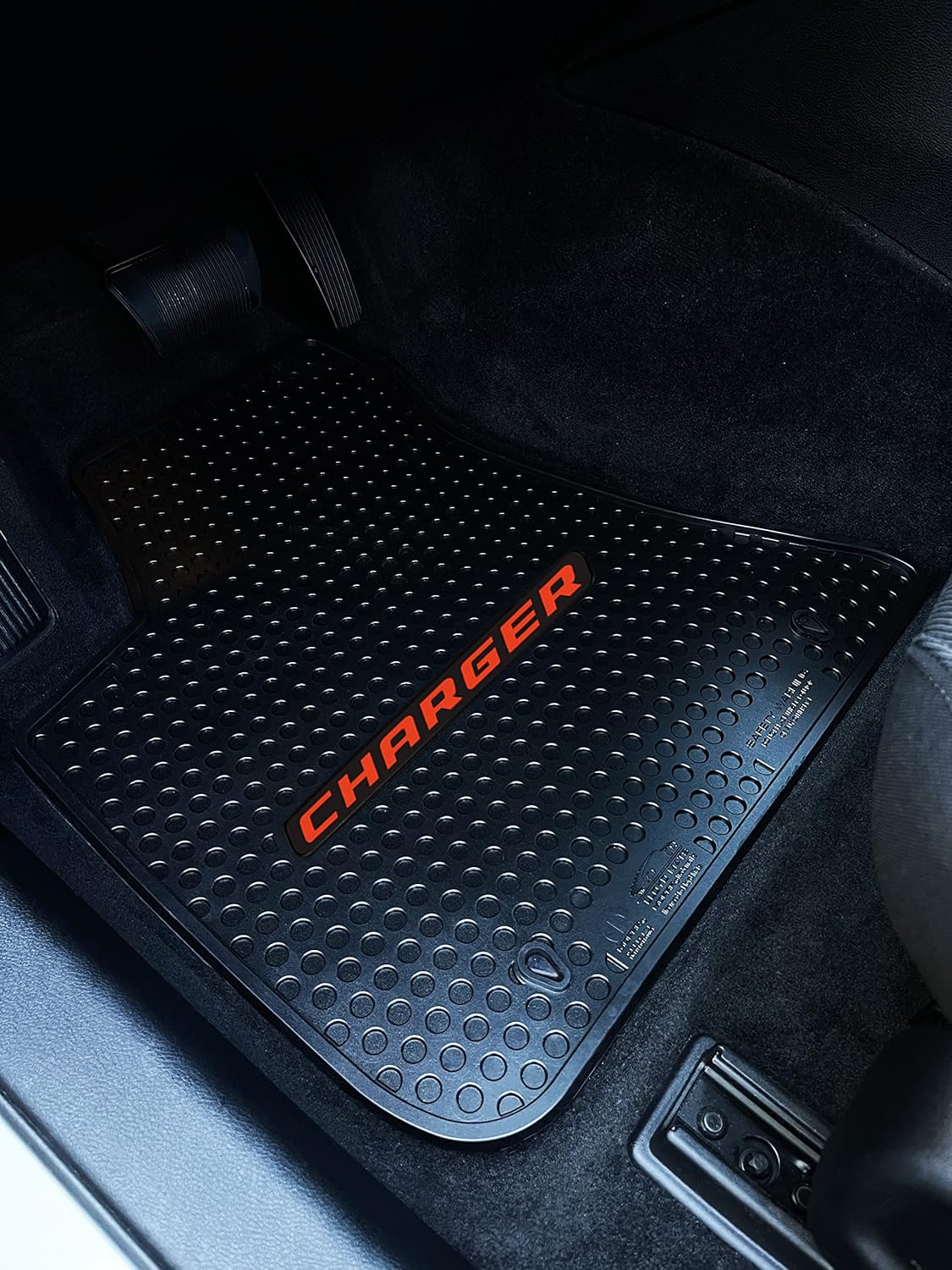 Lloyd Mats Alfombrillas de goma resistentes para todo tipo de clima, alfombrillas de goma resistentes para Dodge Charger RWD 2011-2023 (2 unidades,
