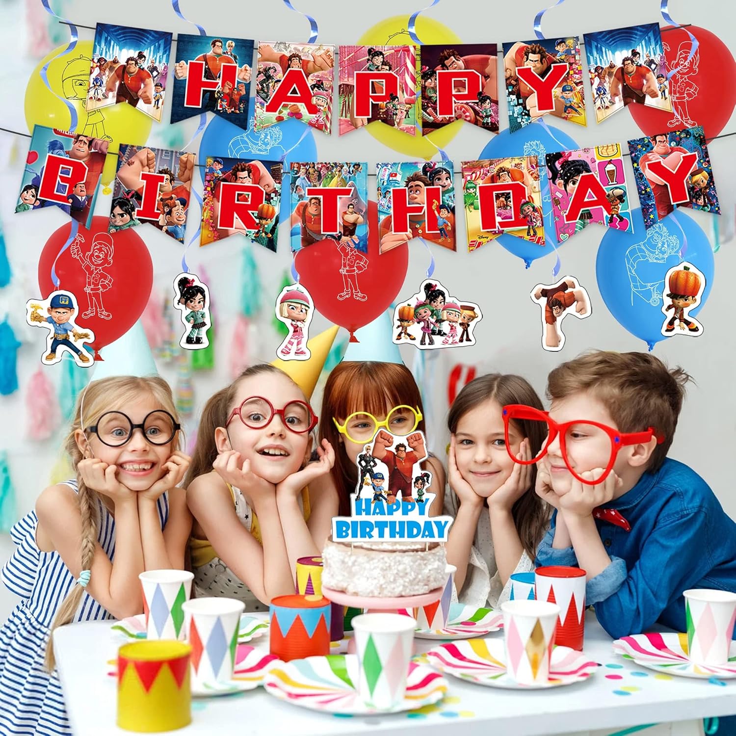 Wreck it Ralph – Suministros de fiesta de cumpleaños, Wreck-It Ralph 2, decoraciones de fiesta de Wreck-It Ralph para niños, recuerdos de fiesta de