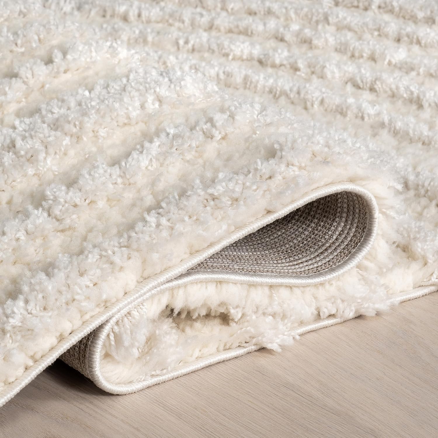 nuLOOM Gloria – Alfombra abstracta de pelo, 3 x 5, beige
