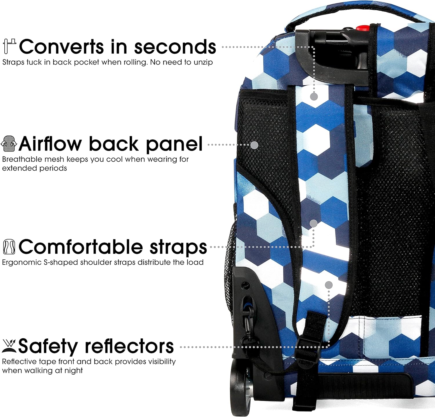 J World New York Sundance – Mochila con ruedas para portátil), RBS-19-MDIA