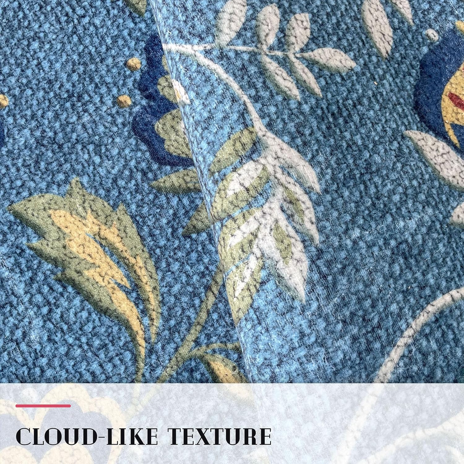 Alfombra moderna con diseño floral de 2 x 3 pulgadas, antideslizante, lavable, vintage, alfombra de cocina para piso, alfombra pequeña para