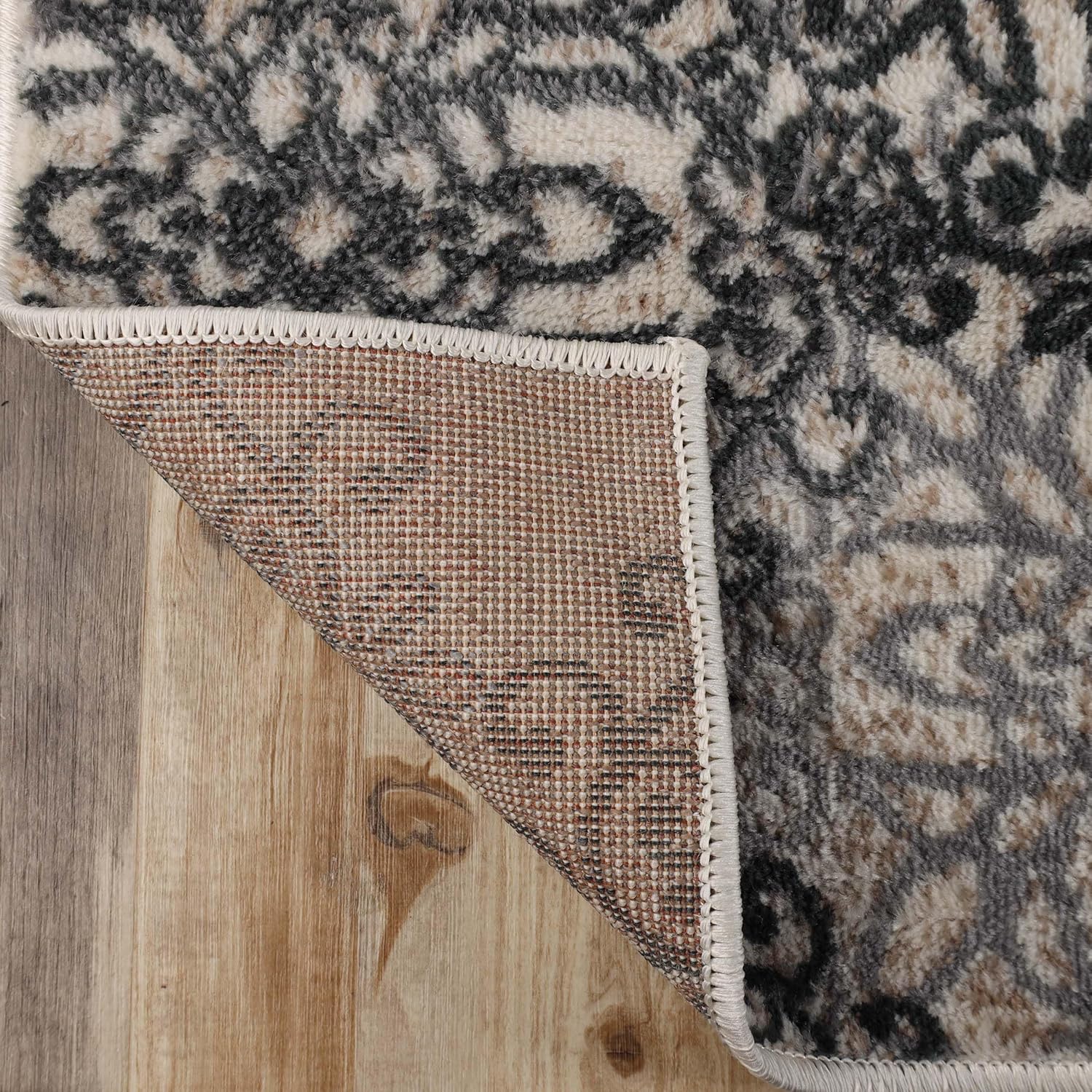 SUPERIOR  Alfombra de área contemporánea de la colección Leigh – Alfombra moderna de 516 de pulgada (8 mm) de pelo con diseño de medallón floral con