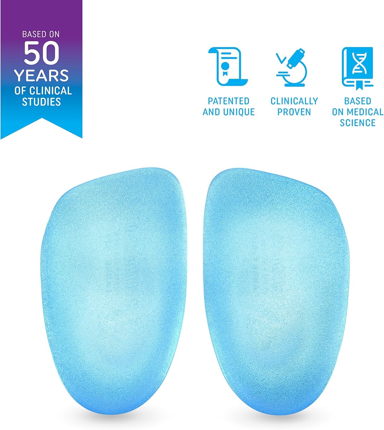 Heel That Pain Plantillas de gel para fascitis plantar, asientos de talón, inserciones ortopédicas de pie, copas de talón para dolor de talón y